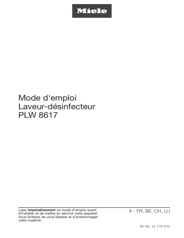 Miele PLW 8617 Laveur de laboratoire Mode d'emploi | Fixfr