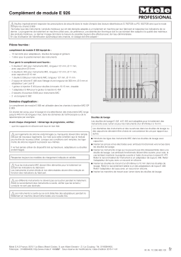 Miele E 926 Module Mode d'emploi