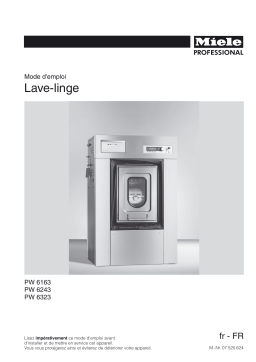 Miele PW 6163 Lave-linge aseptique avec socle à pesée intégrée Mode d'emploi