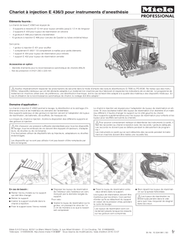 Miele E 436/3 Chariot Mode d'emploi | Fixfr