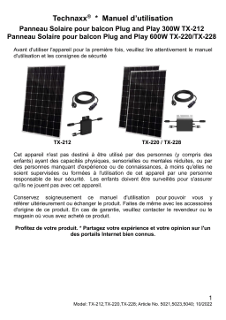 Technaxx TX-228 Solar Balcony Power Plant 600W (10m) Manuel du propriétaire