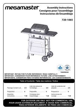 Megamaster 720-1065 grill Manuel utilisateur