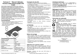 Technaxx TX-207 21W Solar Charging Case Manuel du propriétaire