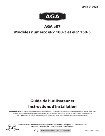 AGA eR7 100-3 150-5 [USA-FR] Manuel du propriétaire | Fixfr