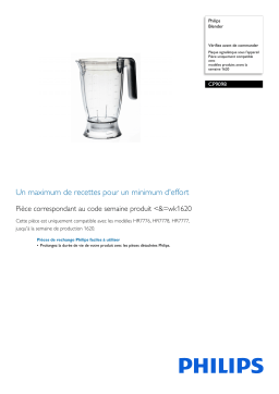 Philips CP9098/01 Blender Manuel utilisateur