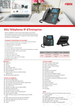 Fanvil X6U V2 Fiche technique