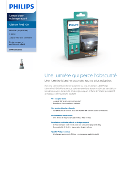 Philips LUM11366U51X2 Ultinon Pro5100 Lampe pour éclairage avant Manuel utilisateur