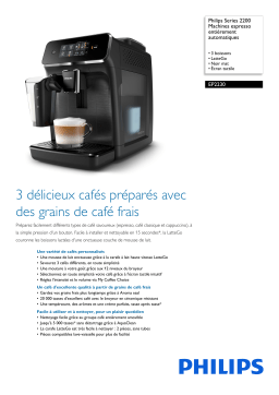 Philips EP2230/10R1 Series 2200 Machines espresso entièrement automatiques Manuel utilisateur