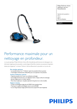 Philips FC8575/09R1 Performer Active Aspirateur avec sac - Reconditionnée Manuel utilisateur