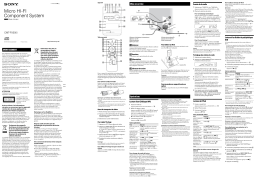 Sony CMT-FX300i Manuel utilisateur