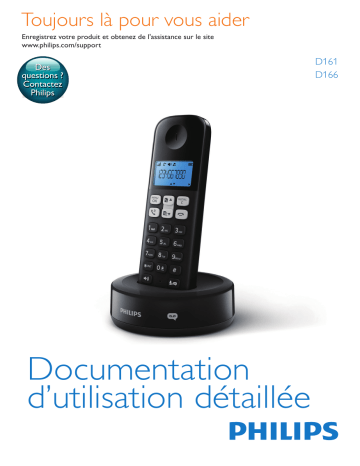 D1611R/34 | Philips D1611T/34 Téléphone fixe sans fil Manuel utilisateur | Fixfr