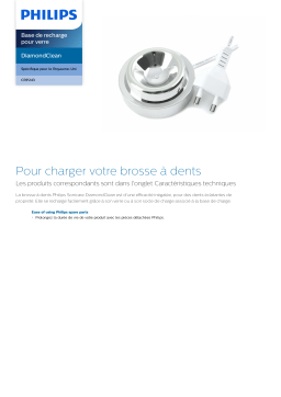 Philips CRP243/01 DiamondClean Base de recharge pour verre Manuel utilisateur