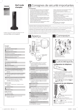 Philips M3501R/34 Téléphone fixe sans fil Design Linea V Guide de démarrage rapide