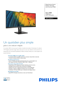 Philips 34B1U5600CH/00 Business Monitor Moniteur ultra-large incurvé avec port USB-C Manuel utilisateur