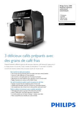 Philips EP2235/40R1 Series 2200 Machines espresso entièrement automatiques Manuel utilisateur