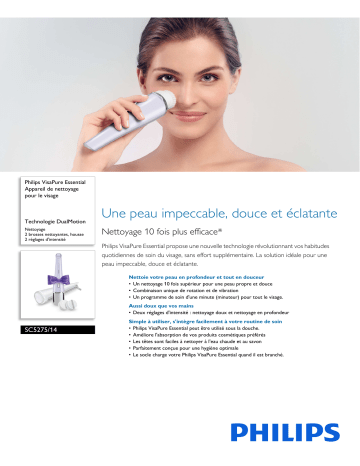 Philips SC5275/14 VisaPure Essential Appareil de nettoyage pour le visage Manuel utilisateur | Fixfr