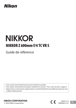 Nikon NIKKOR Z 600mm f/4 TC VR S Manuel utilisateur