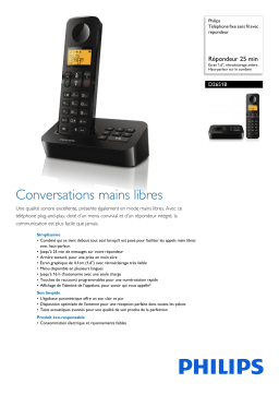 Philips D2651B/01 Téléphone fixe sans fil avec répondeur Manuel utilisateur
