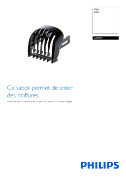 Philips CP0914/01 Sabot Manuel utilisateur