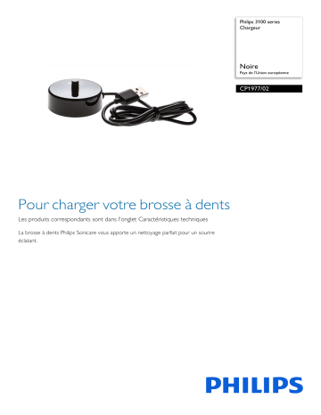 Philips CP1977/02 3100 series Chargeur Manuel utilisateur | Fixfr