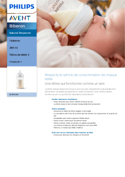 Avent SCY903/66 Avent Natural Response Biberon Manuel utilisateur