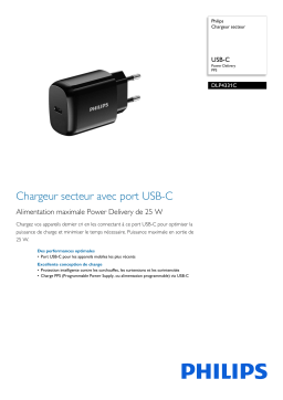 Philips DLP4331C/12 Chargeur secteur Manuel utilisateur