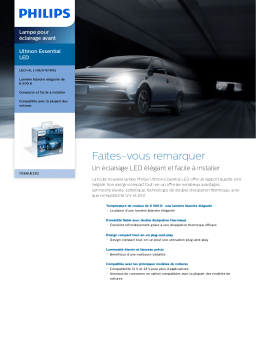 Philips 11366UE2X2 Ultinon Essential LED Lampe pour éclairage avant Manuel utilisateur