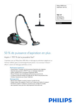 Philips FC9550/09R1 5000 Series Aspirateur sans sac Manuel utilisateur