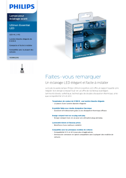 Philips 11258UE2X2 Ultinon Essential LED Lampe pour éclairage avant Manuel utilisateur