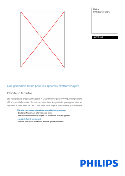 Philips AWP183/10 Inhibiteur de tartre Manuel utilisateur