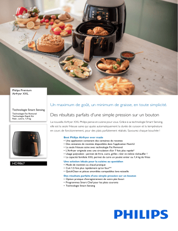 Philips HD9867/90R1 Premium Airfryer XXL Manuel utilisateur | Fixfr