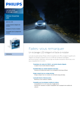 Philips 11972UE2X2 Ultinon Essential LED Lampe pour éclairage avant Manuel utilisateur