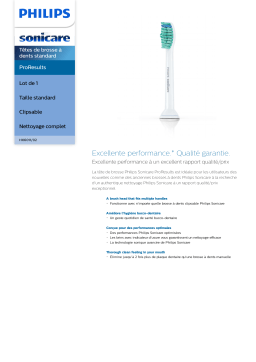 Sonicare HX6011/02 Sonicare ProResults Têtes de brosse à dents standard Manuel utilisateur