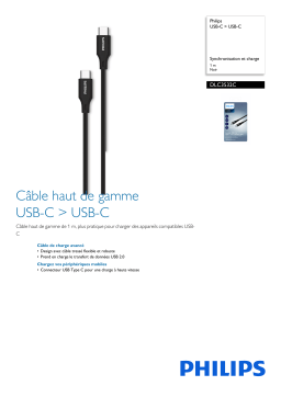 Philips DLC3532C/00 USB-C > USB-C Manuel utilisateur