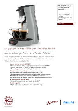 SENSEO® HD6561/50R1 SENSEO® Viva Café Machine à café à dosettes Manuel utilisateur