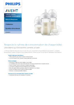 Avent SCD878/11 Avent Natural Coffret cadeau nouveau-né en verre Natural Manuel utilisateur