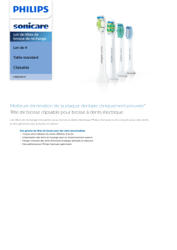 Sonicare HX6004/17 Sonicare Lot de têtes de brosse de rechange Manuel utilisateur