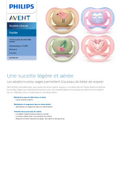 Avent SCF085/63 Avent Pacifier Sucette ultra air Manuel utilisateur