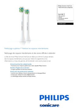 Sonicare HX9012/07 Sonicare InterCare Têtes de brosse compactes Manuel utilisateur