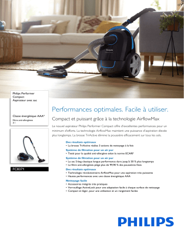 Philips FC8371/19R1 Performer Compact Aspirateur avec sac Manuel utilisateur | Fixfr