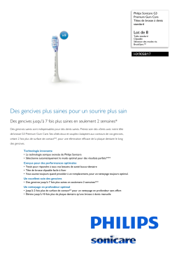 Sonicare HX9058/17 Sonicare G3 Premium Gum Care Têtes de brosse à dents standard Manuel utilisateur