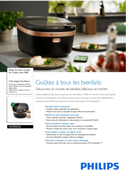 Philips NX0960/96 Air Steam Cooker Air Cooker série 7000 Manuel utilisateur