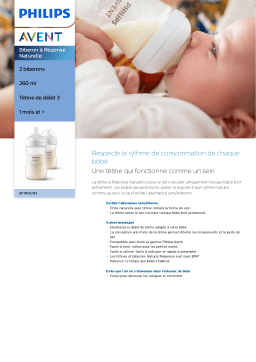 Avent SCY903/02 Avent Biberon à Réponse Naturelle Manuel utilisateur