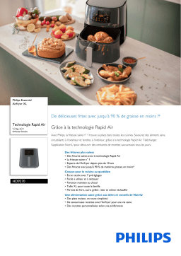 Philips HD9270/60R1 Essential Airfryer XL Manuel utilisateur