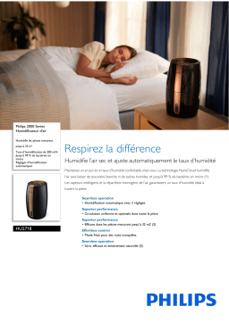 Philips HU2718/10R1 2000 Series Humidificateur d'air Manuel utilisateur