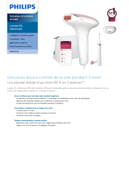 Philips BRI920/00 Lumea IPL Advanced Épilateur à lumière pulsée Manuel utilisateur