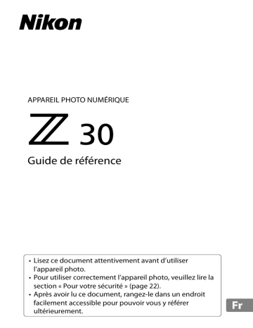 Nikon Z 30 Guide de référence | Fixfr