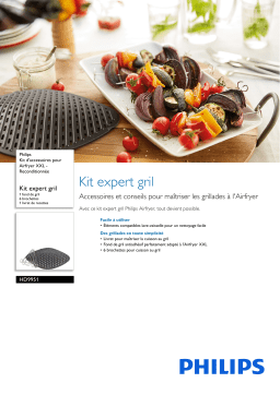 Philips HD9951/00R1 Kit d'accessoires pour Airfryer XXL - Reconditionnée Manuel utilisateur