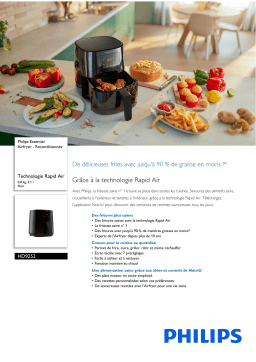 Philips HD9252/90R1 Essential Airfryer - Reconditionnée Manuel utilisateur