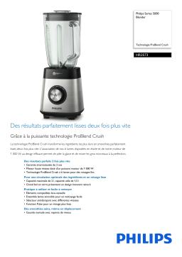 Philips HR3573/90R1 Series 5000 Blender Manuel utilisateur